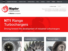 Tablet Screenshot of napier-turbochargers.com